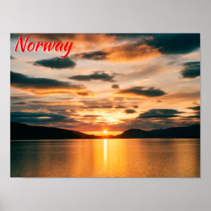 Poster Midnight Sun, Noruega norte