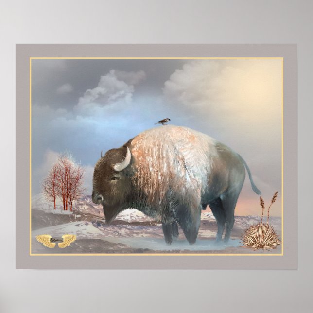 Poster Mighty Buffalo American Bison (Frente)