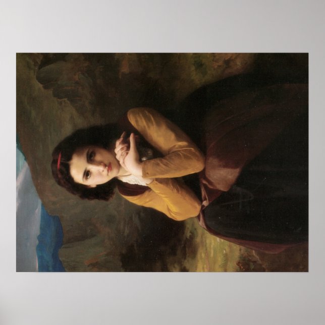 Poster Mignon (Sweet Young French Girl) (por Bouguereau) (Frente)