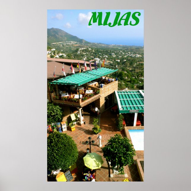 Poster Mijas, Costa del Sol, Espanha (Frente)