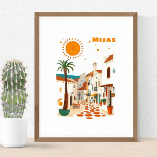 Poster Mijas Espanha férias Andaluzia Costa sol