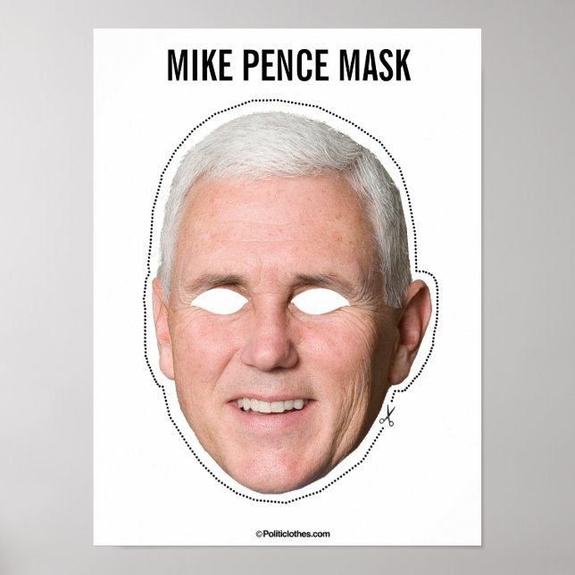Poster Mike Pence Mask Cutout (Frente)