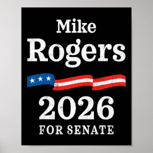 Poster Mike Rogers 2026 Por Nós Senado Michigan Republica