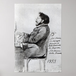 Póster Mikhail Glinka, 1853