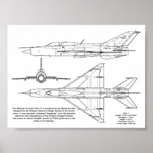 Poster Mikoyan-Gurevich MiG-21