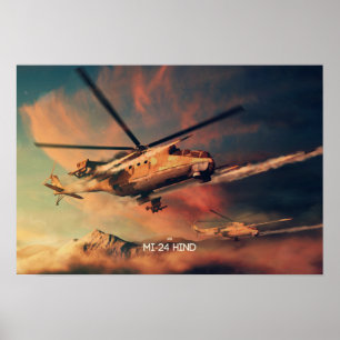 Poster mil. Mi-24 traseiro