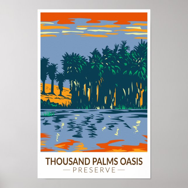 Poster Mil Palms Oasis Preserva California Vintage (Frente)