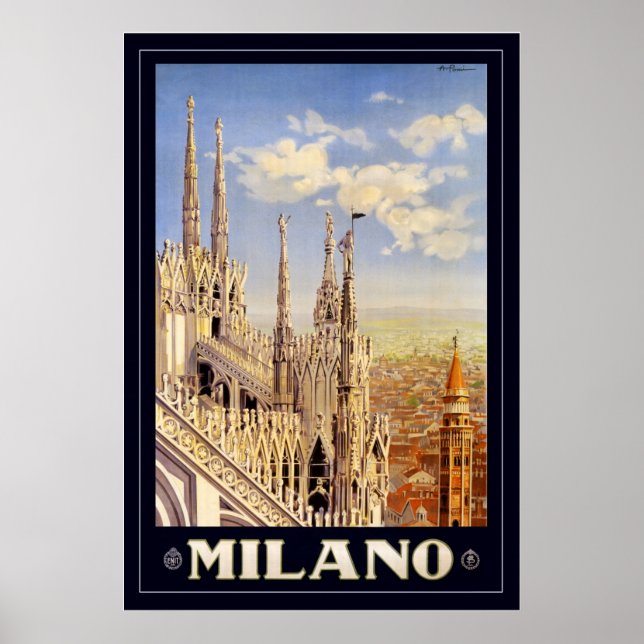Póster Milano (com fronteira) (Frente)
