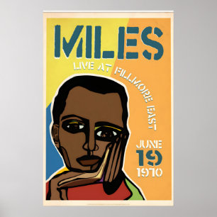 Poster Miles Davis ao Vivo no Fillmore Cubismo Original