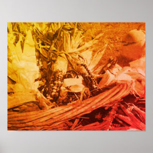 Poster Milho Indiano No Soquete Mais Vestido Da Sepia Vin