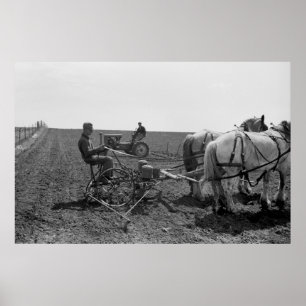 Poster Milho puxado a cavalo Plantador, 1940