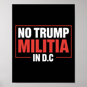 Poster Milícia Anti-Trump Em Dc Homens Mulheres Ativistas