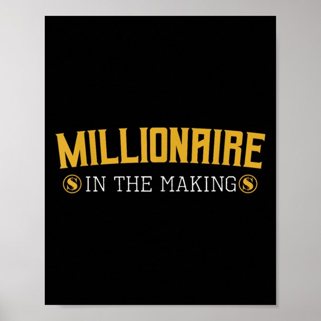 Poster Milionário No Empreendedor Fazer Hustler Mon (Frente)