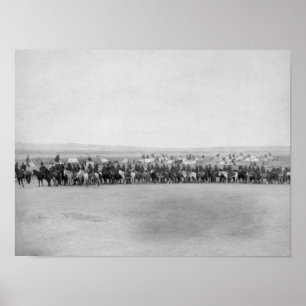 Poster Militares com 70 escuteiros índios Lakota