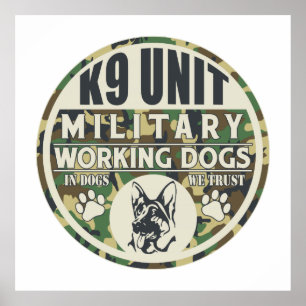 Poster Military K9 Unit Working Dogs