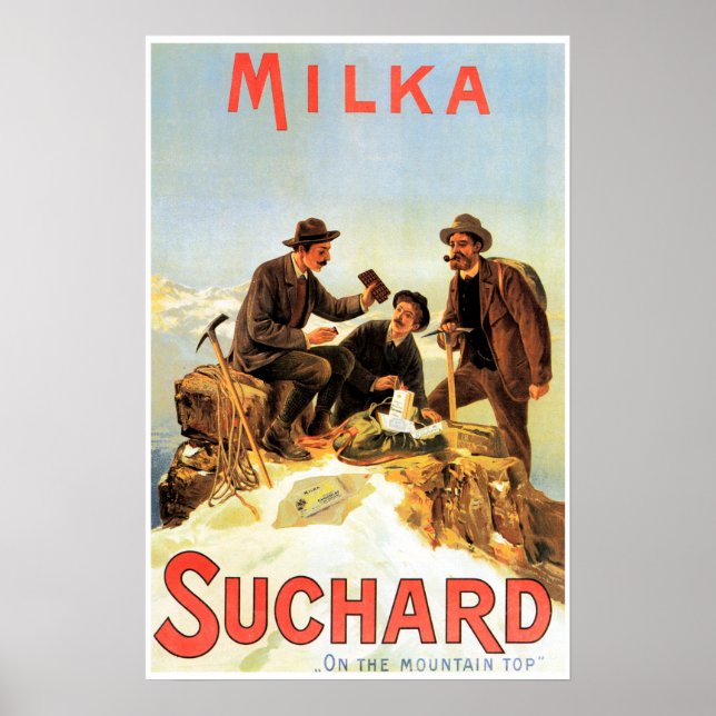 Poster MILKA SUCHARD Suíça Chocolates No Topo Da Montanha (Frente)