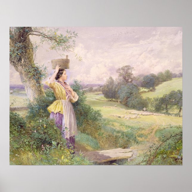 Póster Milkmaid, 1860 (c/c no papel) (Frente)