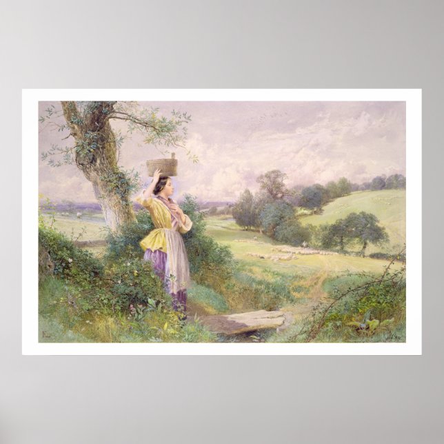 Póster Milkmaid, 1860 (c/c no papel) (Frente)