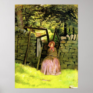 Poster Millais - À Espera de 1854