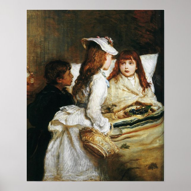 Poster Millais - Melhorando 1876 (Frente)