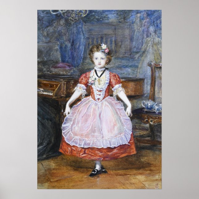 Poster Millais - O Minuete 1866 (Frente)