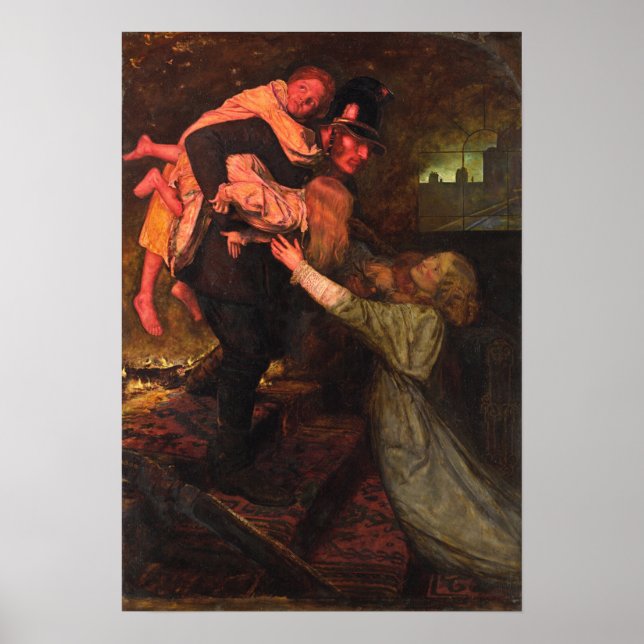 Poster Millais - O resgate (Frente)