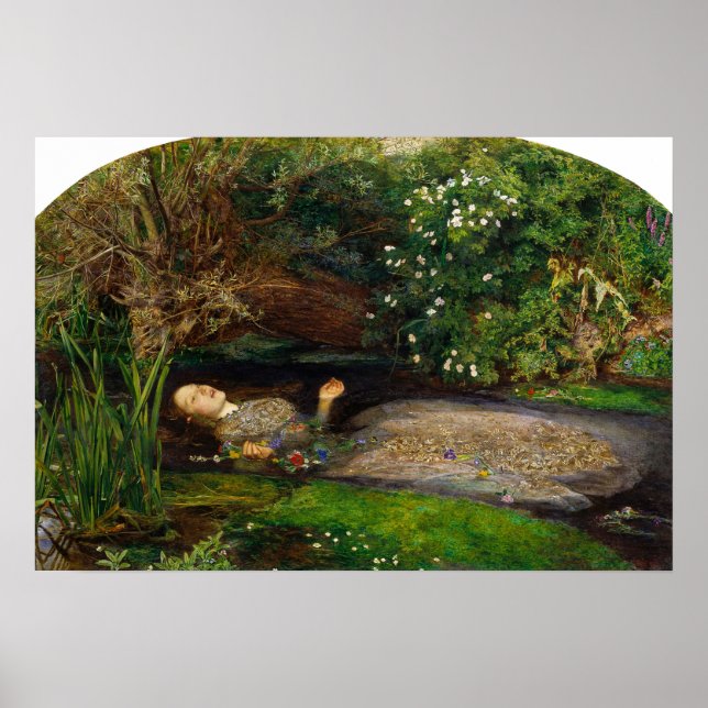 Poster Millais - Ophelia (Frente)