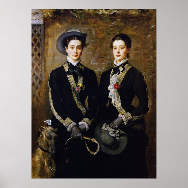 Poster Millais - Twins Grace E Kate Hoare 1876 (Frente)