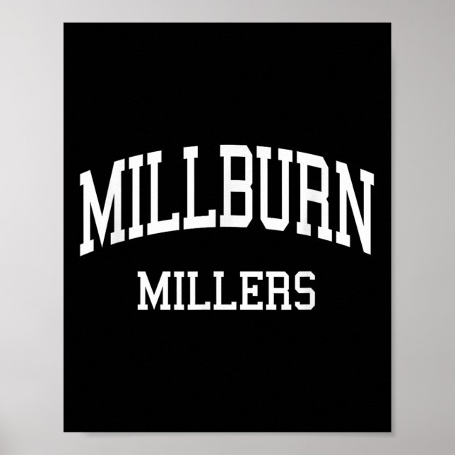 Poster Millburn High School Hs Millburn Nj Retro Srts  (Frente)