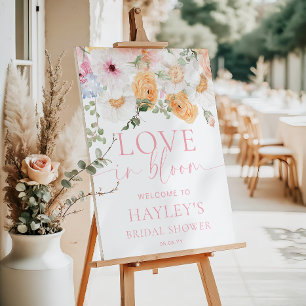 Poster Millie Floral Amor em Flor Chuva de Amor para Noiv