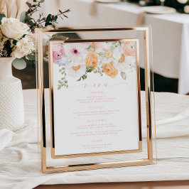 Poster Millie Floral Menu