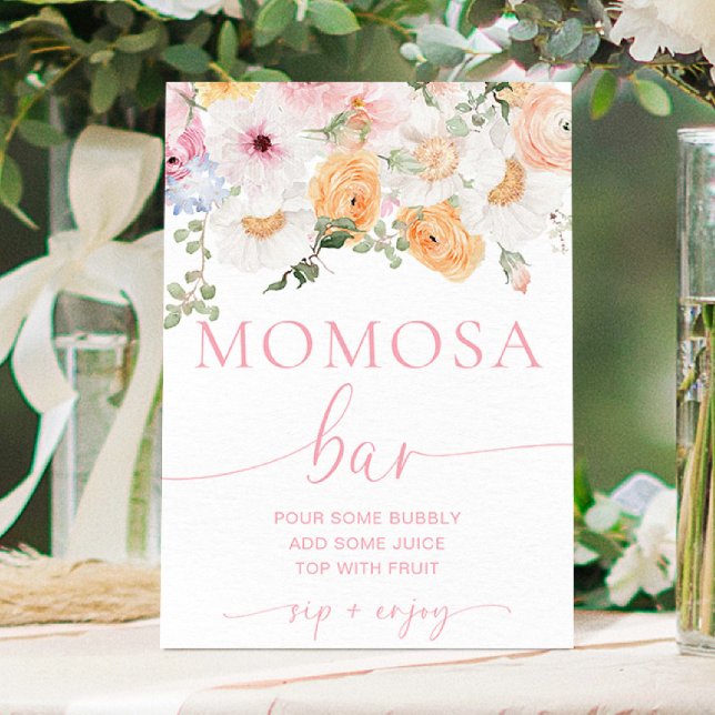 Poster Millie Floral Momosa Bar (Momosa Bar Sign Millie Floral )