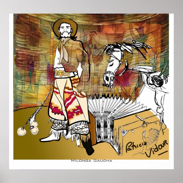 Poster Milonga Gaucha Tango (Frente)