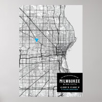 Milwaukee City Map + Marque sua localização
