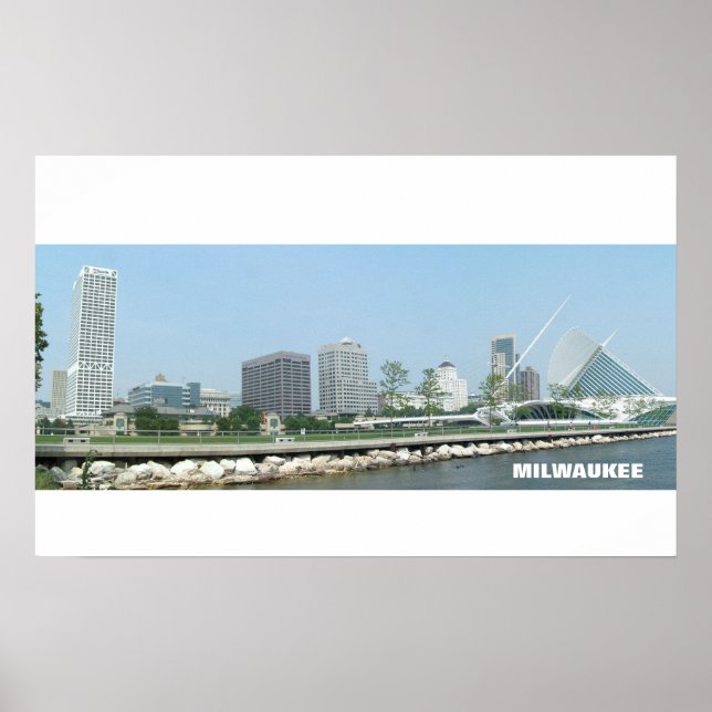 Póster Milwaukee Skyline (Frente)