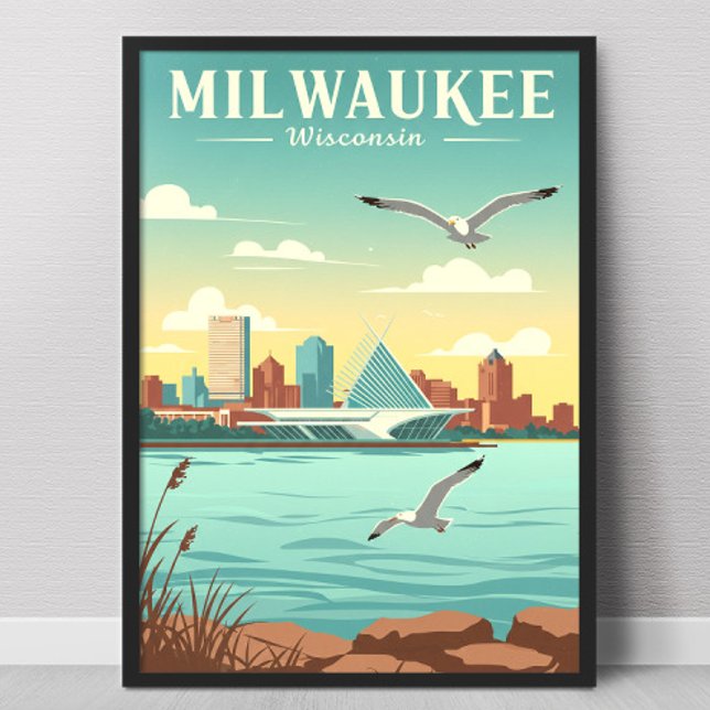 Poster Milwaukee Wisconsin Antigo (Criador carregado)