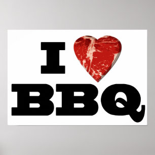 Póster Mim CHURRASCO do coração, churrasco engraçado d