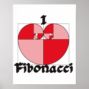 Póster Mim coração Fibonacci