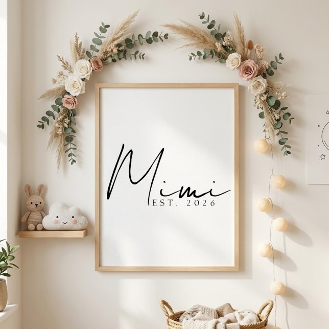 Poster Mimi Atemporal EST Ano Script Família Elegante (Criador carregado)