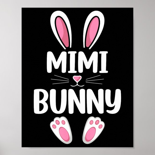 Poster Mimi Bunny Família Combinada Mimi Dia de Páscoa  (Frente)