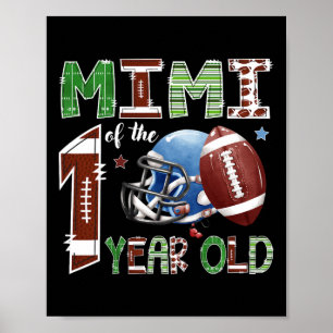 Poster Mimi do futebol de 1 ano de idade 1º ano Down Birt
