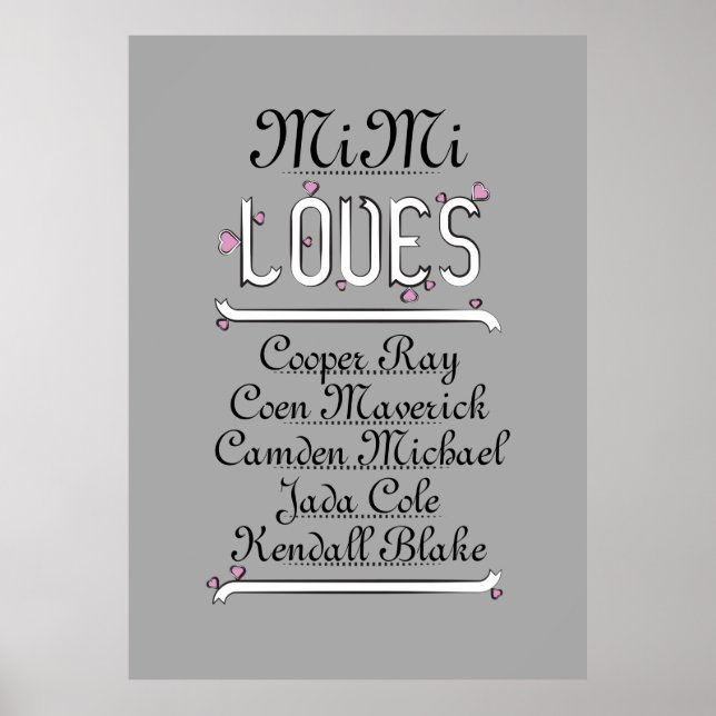 Poster Mimi Personalizado Ama Suas Grades (Frente)