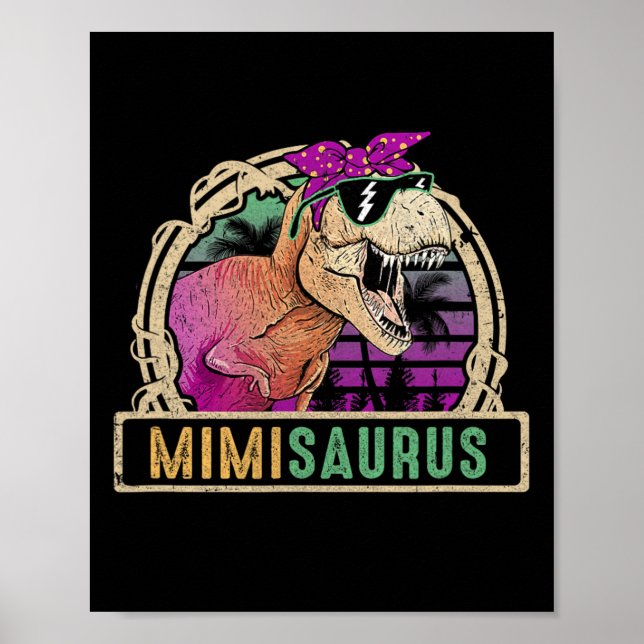 Poster Mimi Saurus Mimisaurus T Rex Dinossaur Family Matc (Frente)