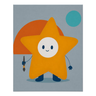 Póster MimoLume Little Star Artist Whimsical Modern Wall