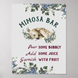 Poster Mimosa Bar Bebê É Frio Fora do Chá de fraldas