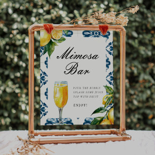 Poster Mimosa Bar Lemon Positano - Sinal de Chá de panela