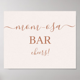 Poster Mimosa, Bar minimalista rosa pálido