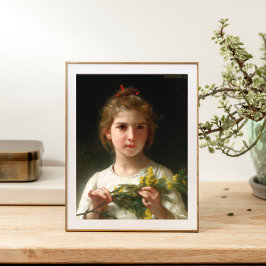 Poster Mimosa por William Bouguereau