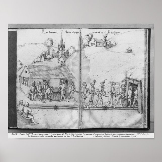 Póster Mina de prata de La Croix-aux-Mines, Lorena 2 (Frente)
