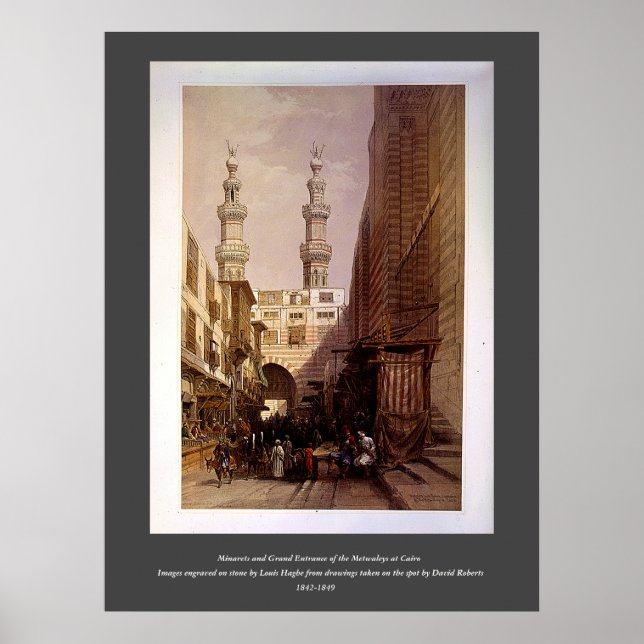 Poster Minaretes e Entrada de Metwaley Roberts/Haghe Art (Frente)